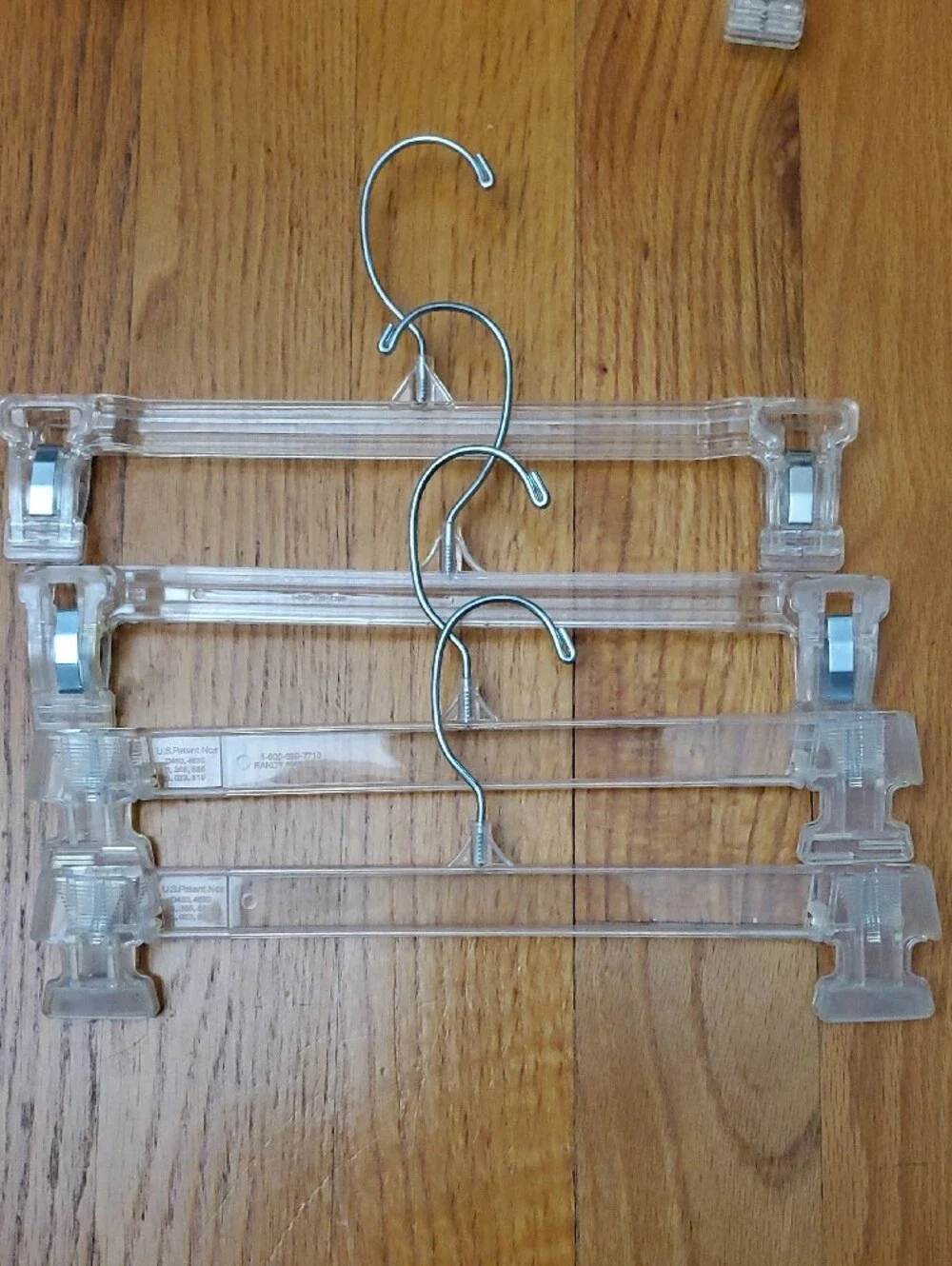Lot 19 Clear Plastic Clip Vintage Hangers